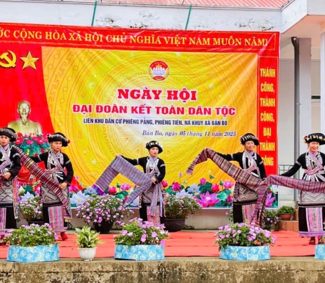 Sôi nổi  “Đại đoàn kết toàn dân tộc” Liên khu Phiêng Pẳng, Nà Khuy, Phiêng Tiên – xã Bản Bo